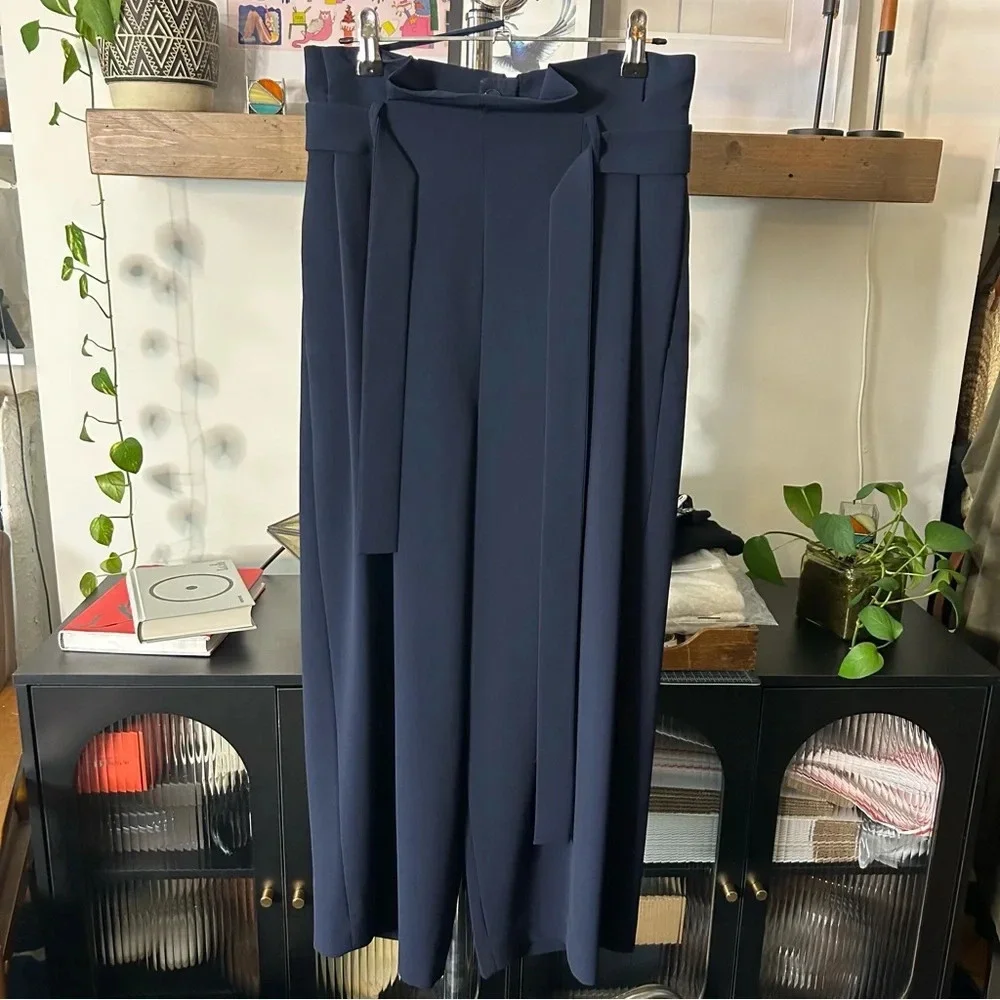 COS Ultra High Rise Belted Paper Crop Pants‎ - Picture 3 of 8